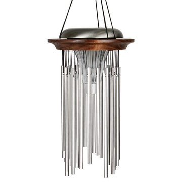 One Coast - Woodstock Chimes Gifts For the Home Bronze Bronze Solar Windchimes-Glow in the Dark while Making Beautiful Music in the Evenings*